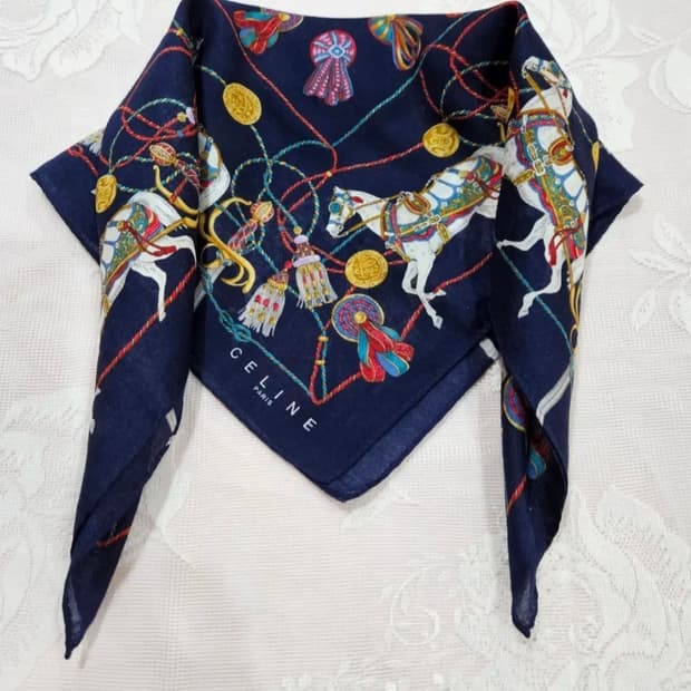 CELINE 빈티지 코튼 손수건