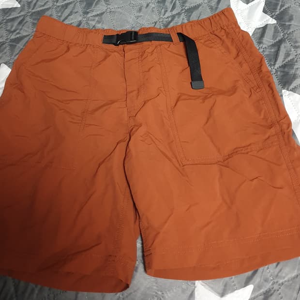 무신사스탠다드 유틸리티 벨트 나일론 쇼츠팬츠 브릭오렌지 (31)