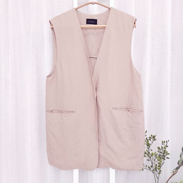 united arrows 리넨 블렌드 오버핏 베스트