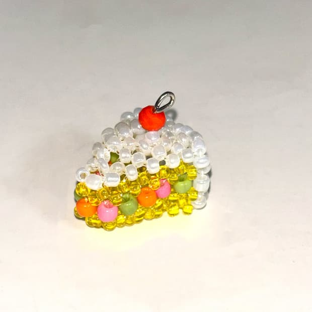 Handmade 비즈 조각케이크 키링