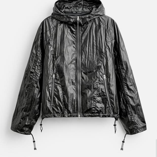 자라 크링클 바람막이 M