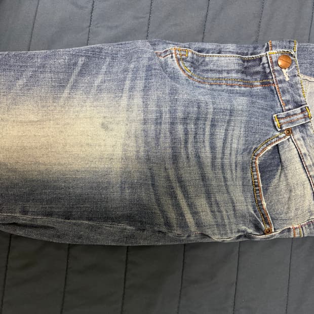 플리즈노팔로우 엔젤로고 스티치 데님 3사이즈