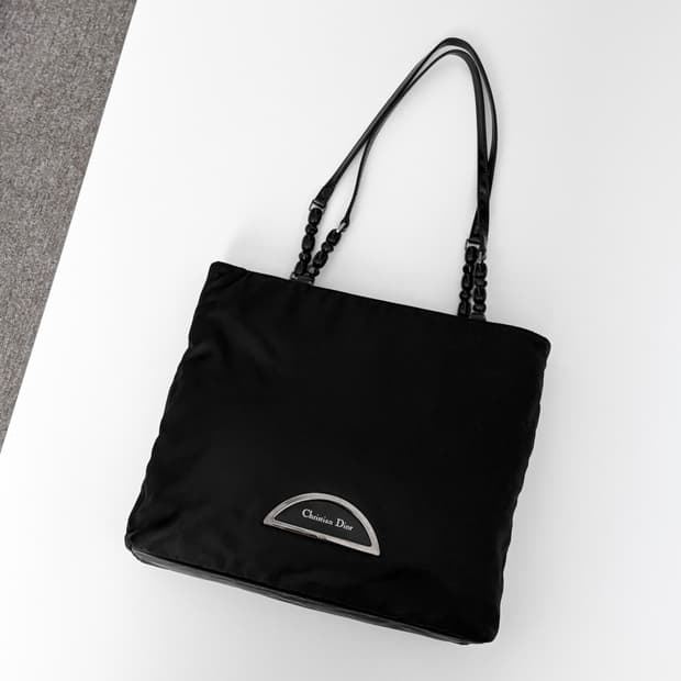 Christian Dior 디올 블랙 나일론 숄더백