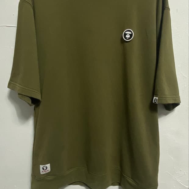 Aape 포켓 헤비코튼 패치 반팔티 XL