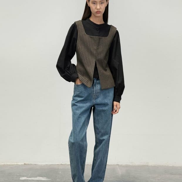 아모멘토 데님 일자핏