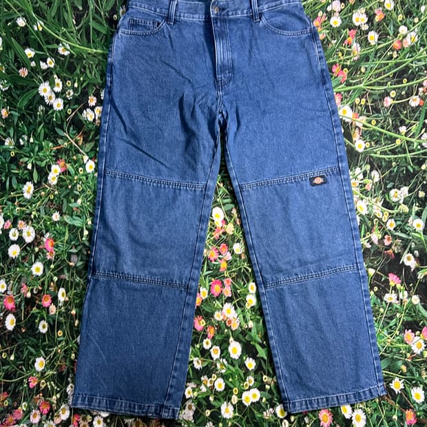 디키즈 더블니 데님 85283 루즈핏 데님팬츠 34
