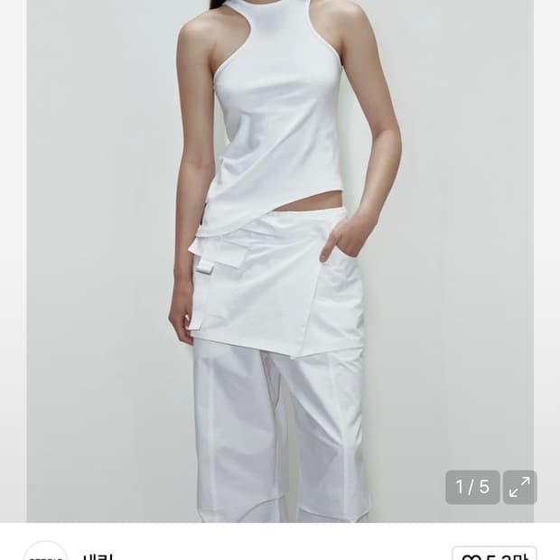 세릭 ASYMMETRY SLEEVELESS 나시