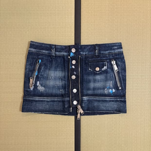 디스퀘어드2 데님 미니 스커트