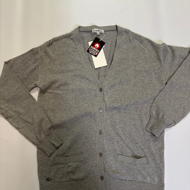 (새택)라코스테 연그레이 가디건(36사이즈)