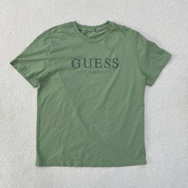 XL 게스 빅로고 반팔 티셔츠 0305M