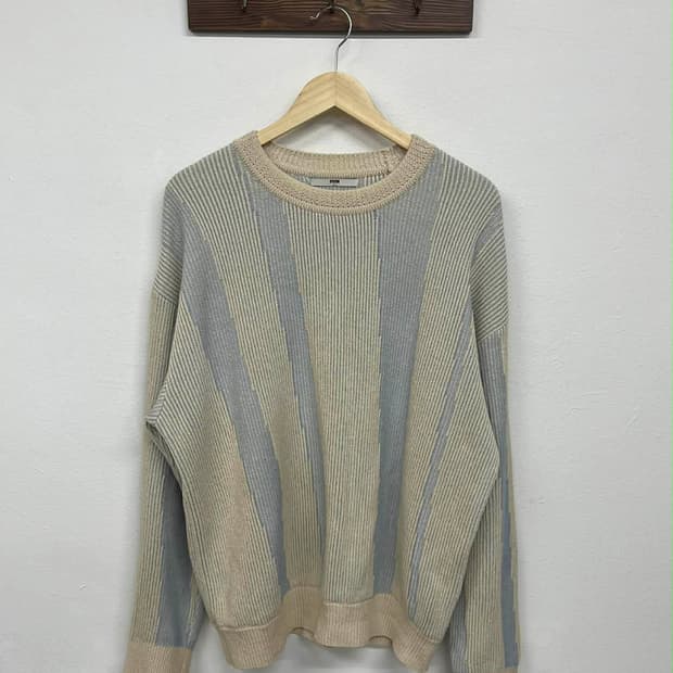 [100] 시스템 한섬 24년 신형 스트라이프 울 니트