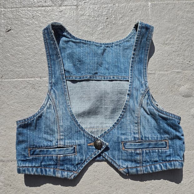 Japanese vintage y2k 데님 베스트
