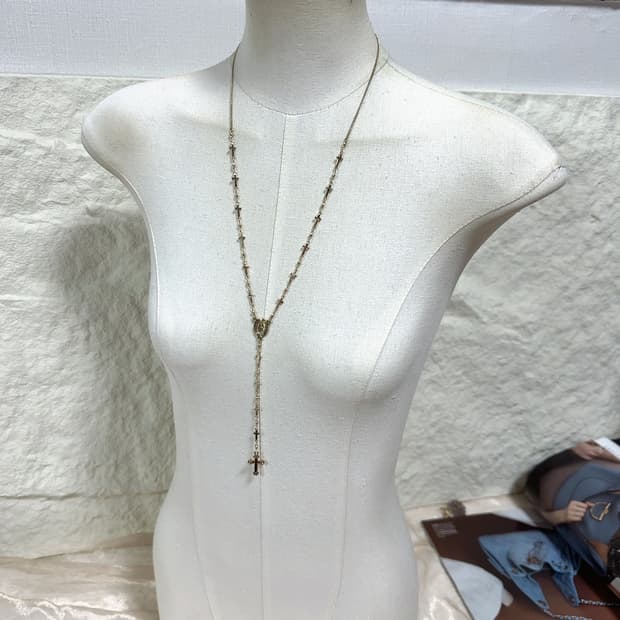 빈티지 중세 십자가 쿠바체인 목걸이