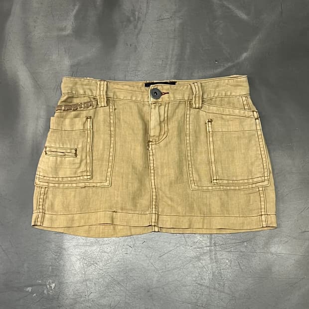  폴로 진스 린넨 미니 스커트 y16116