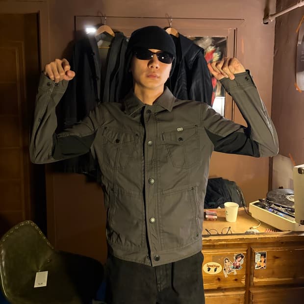 Armani exchange paneled cotton trucker