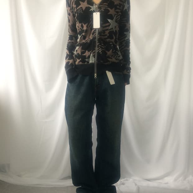 Tommy girl star pattern hood zip up
