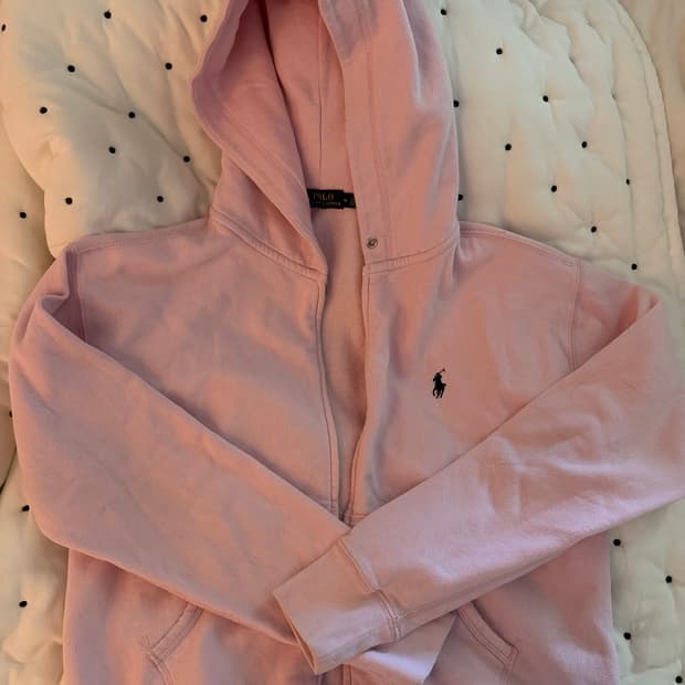 폴로 랄프로렌 핑크 후드집업 후디 M