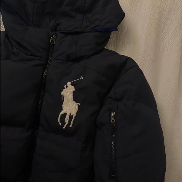 폴로 빅포니 네이비 패딩