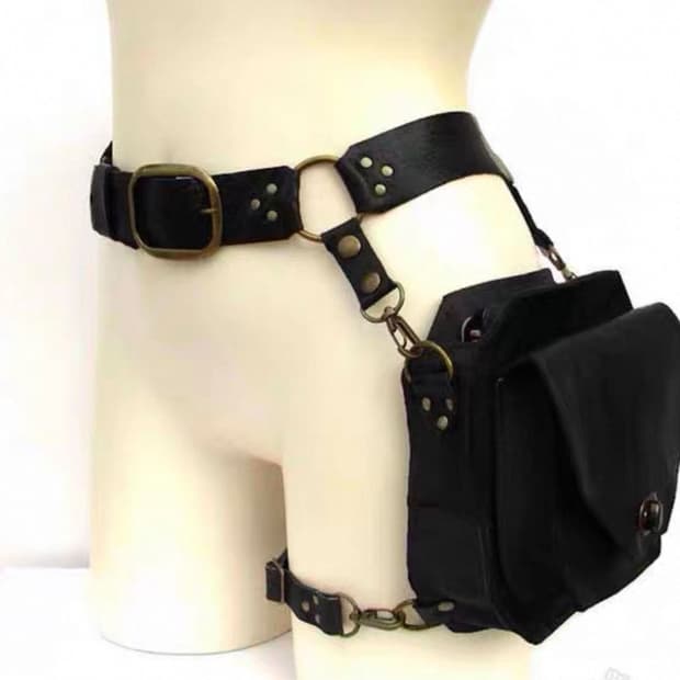 빈티지 엔틱 가터 가방 허벅지 벨트 