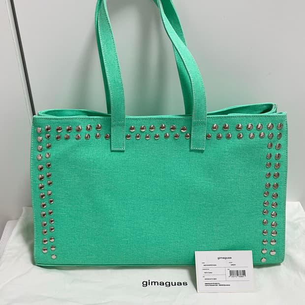 기마구아스 Midi Shopper 스터드 미디 쇼퍼백/민트