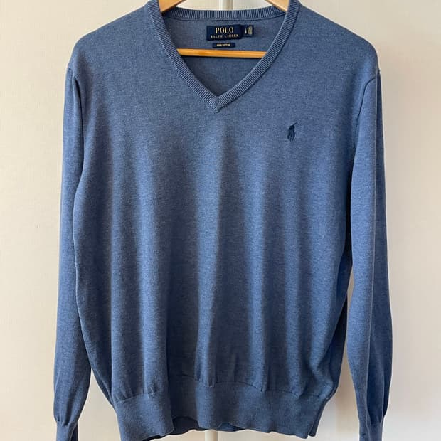 Polo Ralph Lauren 피마코튼 브이넥 니트 스웨터 