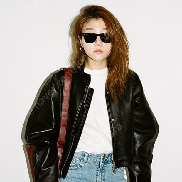 100% 램스킨 마뗑킴 벌룬 레더 자켓