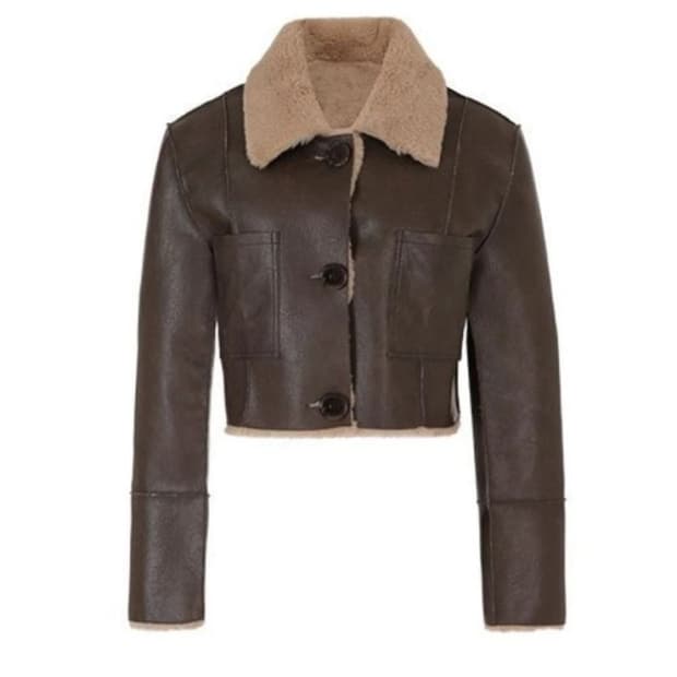 NOT YOUR ROSE 낫유어로즈 무스탕 brown