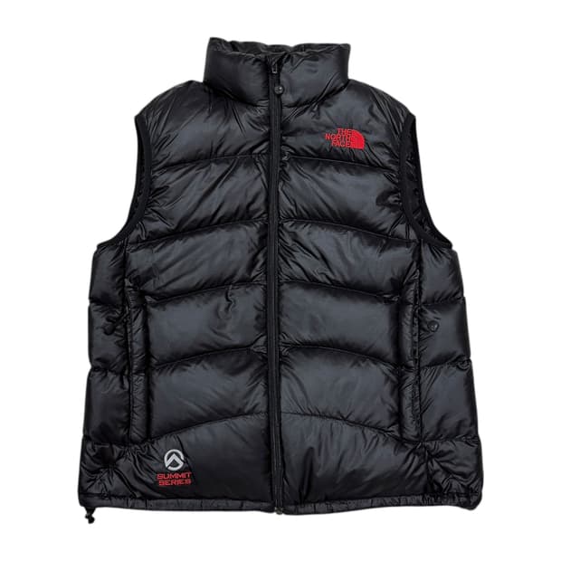 노스페이스 딱붙핏 써밋 아콘 패딩 조끼 베스트 블랙 80