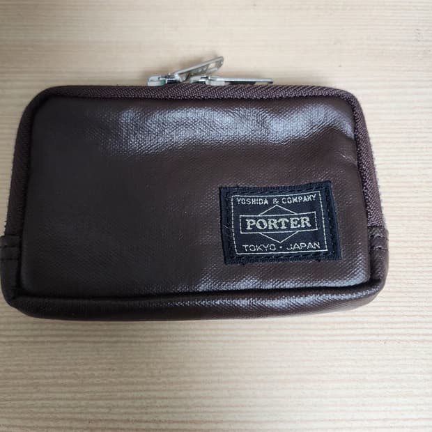 요시다포터 프리스타일 멀티코인 케이스 브라운