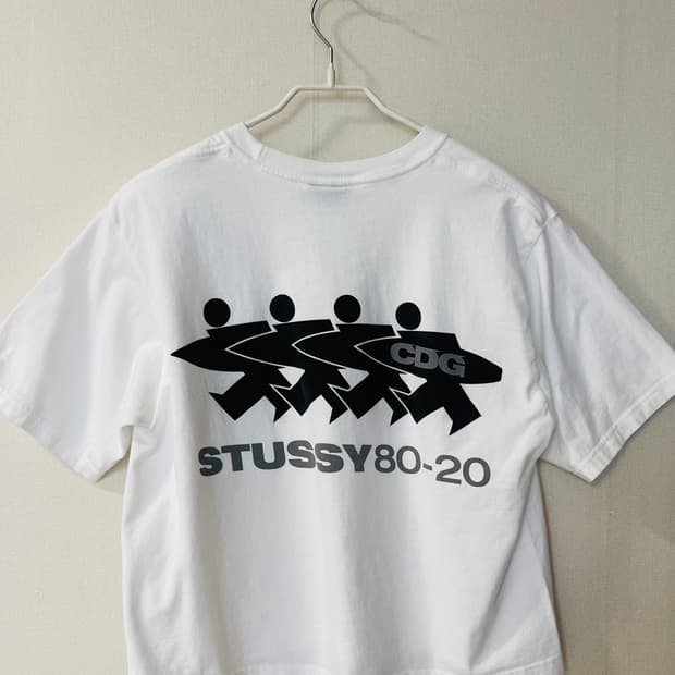 스투시 x 꼼데가르송 콜라보 CDG 서프맨 여성 반팔티 M 
