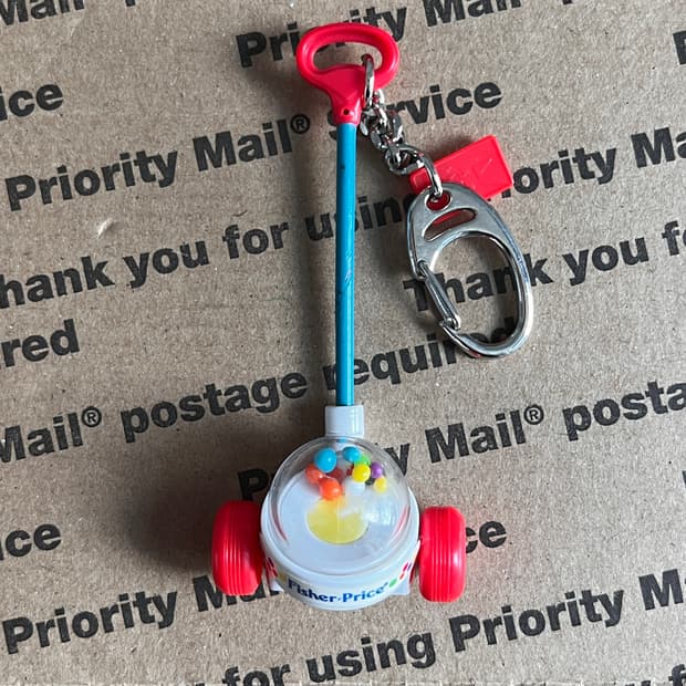 90s vtg Fisher Popper Keyring