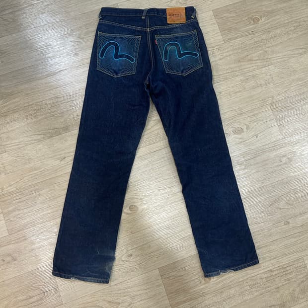 에비수 진청 워싱 데님