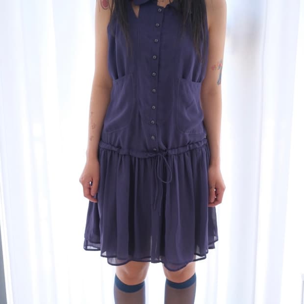 ribbon tied dress