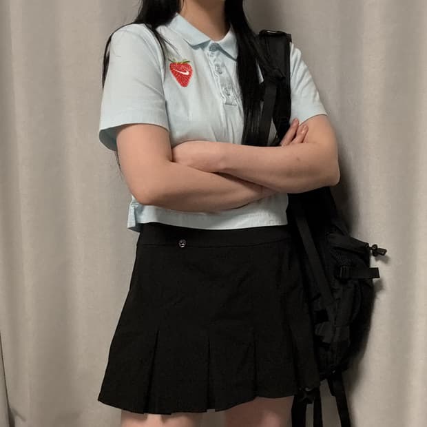 나이키 크롭pk티