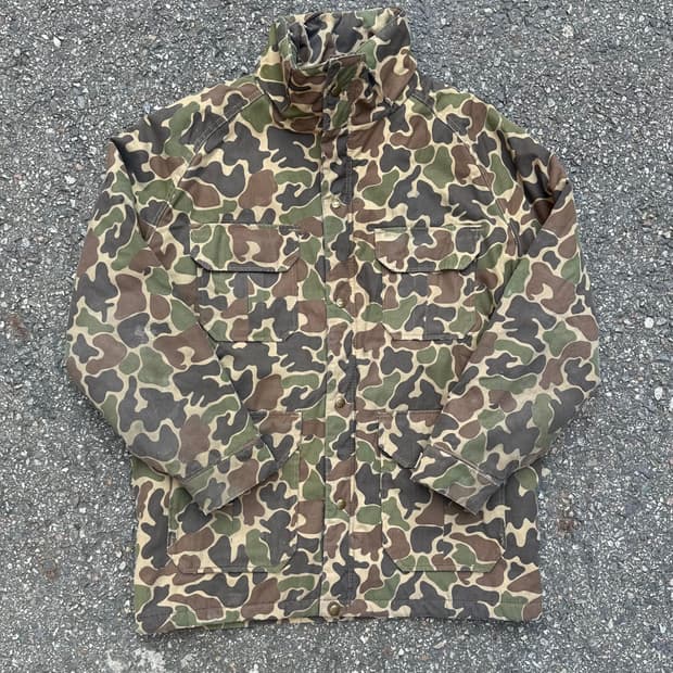 빈티지 80s 울리치 덕카모 헌팅자켓  