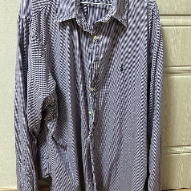 빈티지 폴로 랄프로렌 깅엄 체크셔츠 3xl