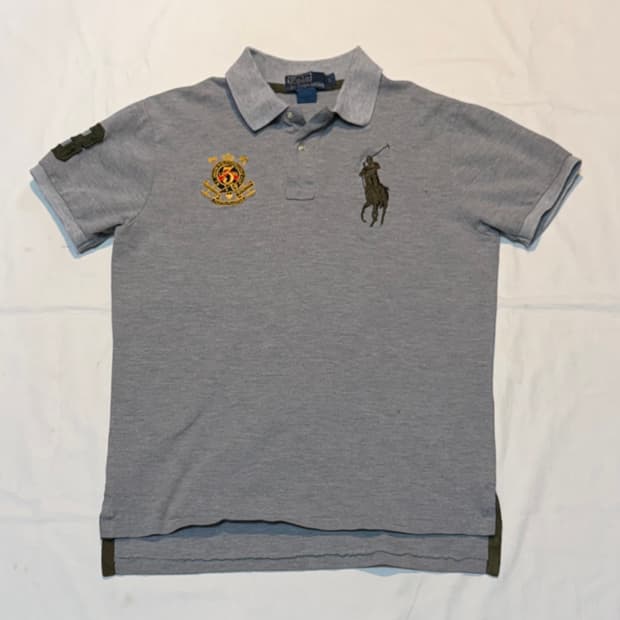 폴로 랄프로렌 빅포니 금장 치프키프 카라티 그레이