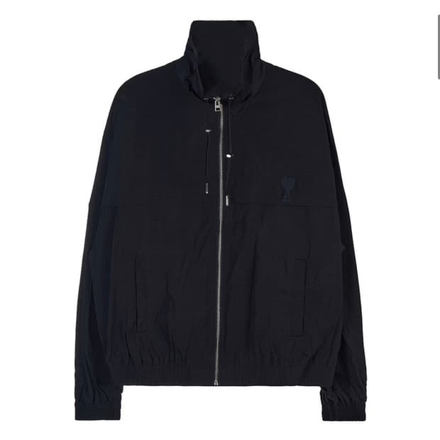 아미 스몰 하트 로고 나일론 패치 자켓