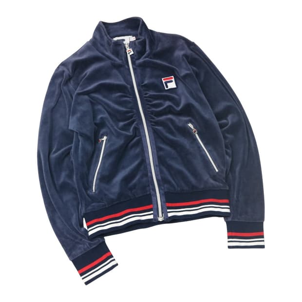 일본 휠라 벨벳 집업 져지