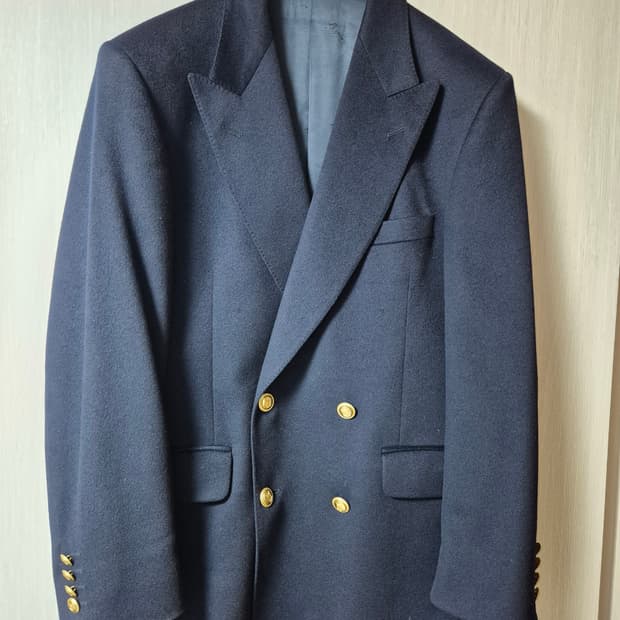 아쿠아스큐텀 캐시미어 더블 브레스트 블레이저 자켓 캐시미어100%