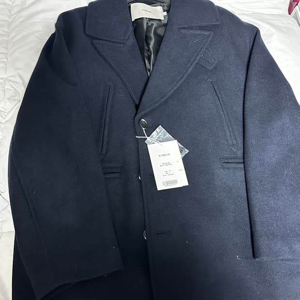 키뮤어 울리치 더블 피코트 네이비L