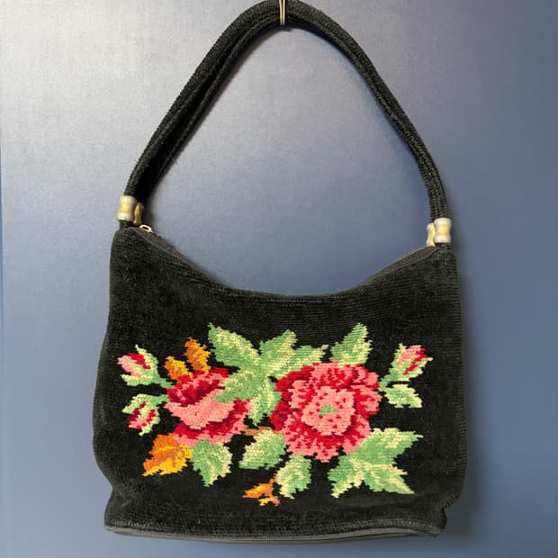 샵페어리 빈티지 플라워 코로듀이 백 시눈