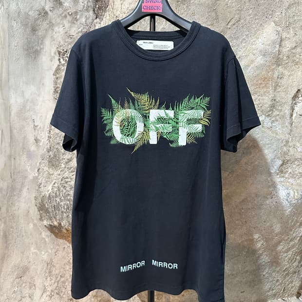 오프화이트 페르 자수 반팔 티셔츠 (버질컬렉션)