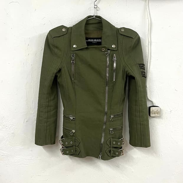 발망 2010SS 데카르넹 밀리터리 패치 패디드 숄더 자켓