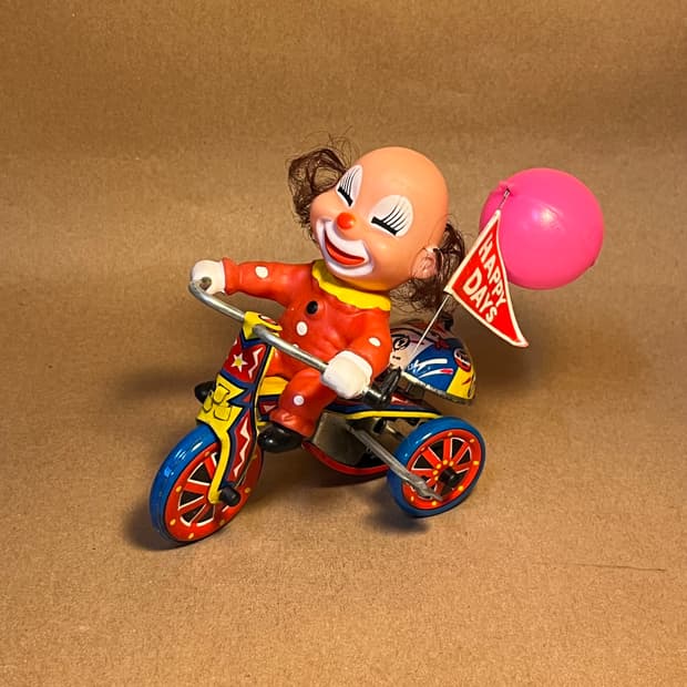 빈티지 MTU Mechanical Clown Tricycle