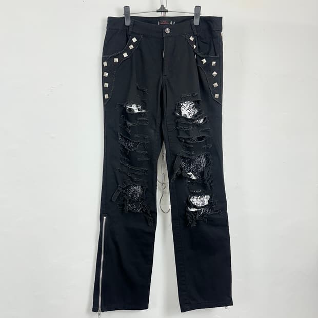 GLP Studded Distressed Punk Pants