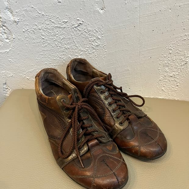 빈티지 버팔로 레더 슈즈 신발 255