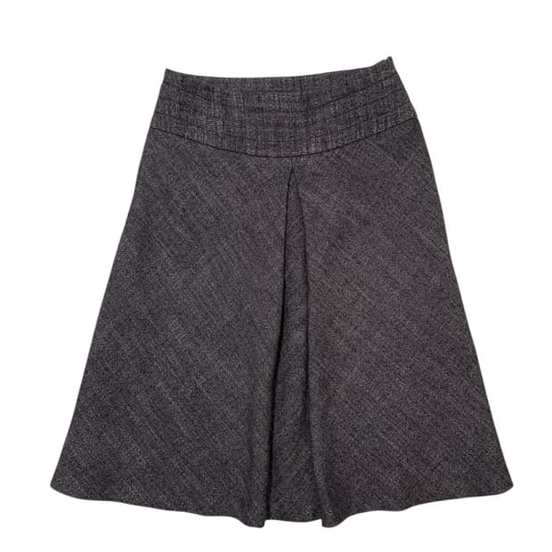 브라운 보카시 미디스커트