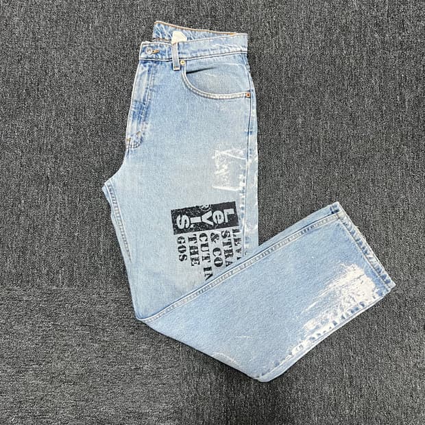 리바이스 501 프린팅 데님팬츠