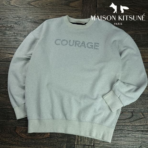 [메종 키츠네] 레터링 프린팅 맨투맨 P01591